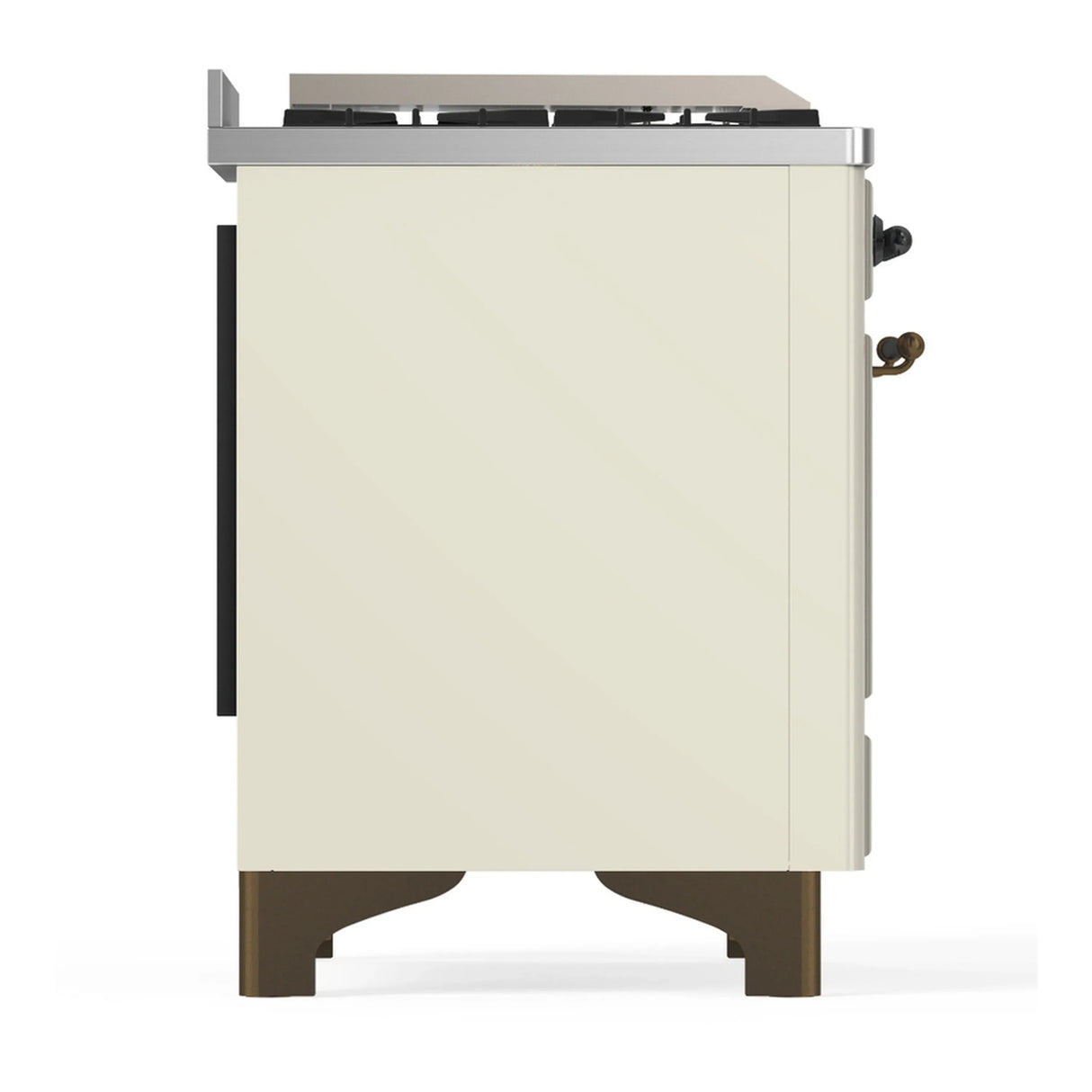 ILVE Majestic III 36-inch Dual Fuel Range with 5 Liquid Propane Burner, Griddle and Solid Door Electric Oven in Antique White with Burnished Trim (UM36FQNR3AWBLP)