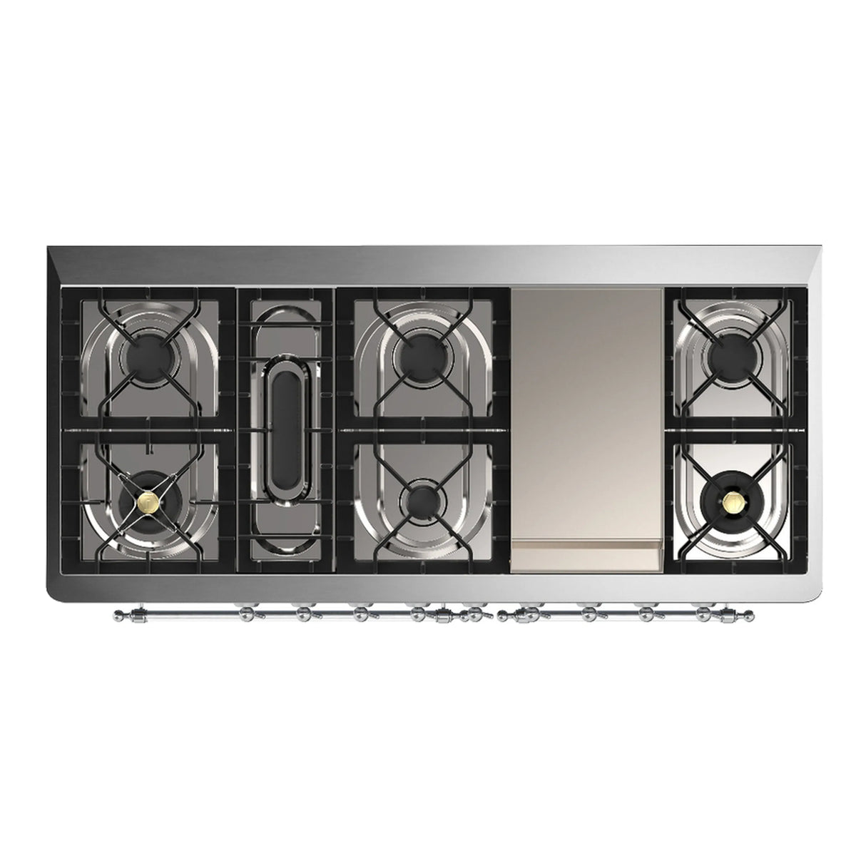 ILVE Majestic III 60-inch Dual Fuel Range with 5 Liquid Propane Burner, Griddle and Solid Door Electric Oven in Graphite Matte with Chrome Trim (UM60FQNR3MGCLP)