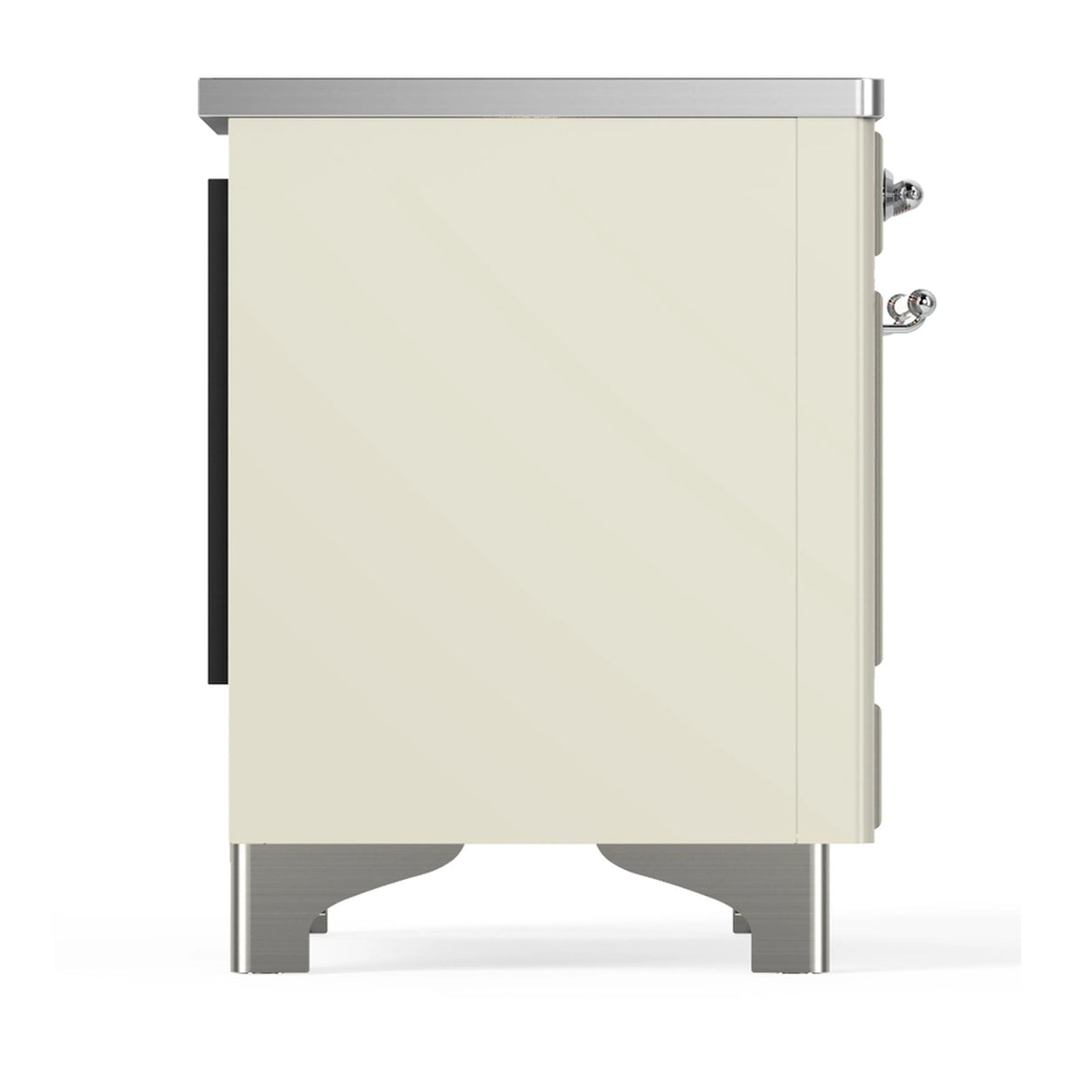 ILVE Majestic III 40-Inch Induction Range with 6 Induction Elements and Triple Glass Door Electric Oven in Antique White with Chrome Trim (UMDIB40NR3AWC)