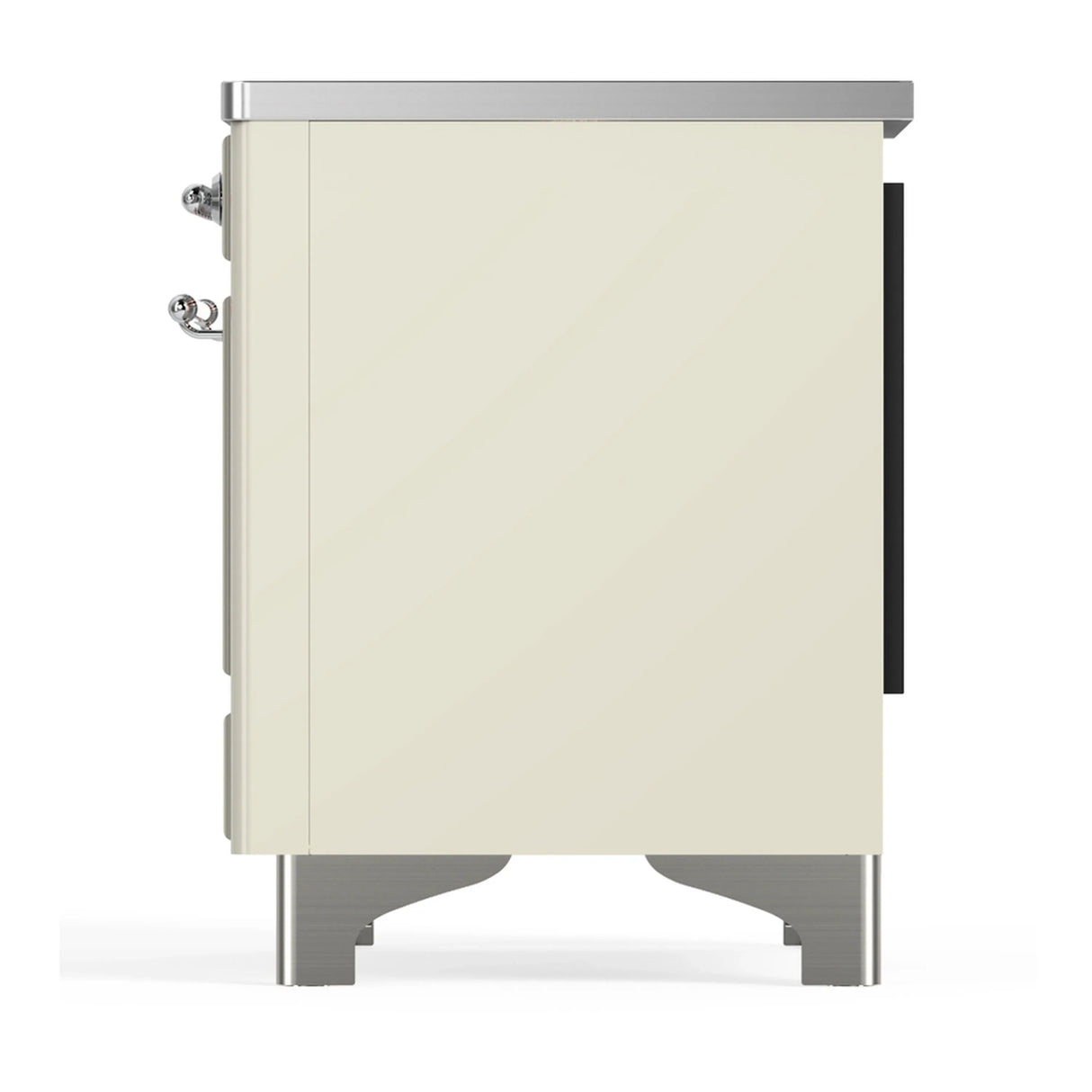 ILVE Majestic III 40-Inch Induction Range with 6 Induction Elements and Triple Glass Door Electric Oven in Antique White with Chrome Trim (UMDIB40NR3AWC)