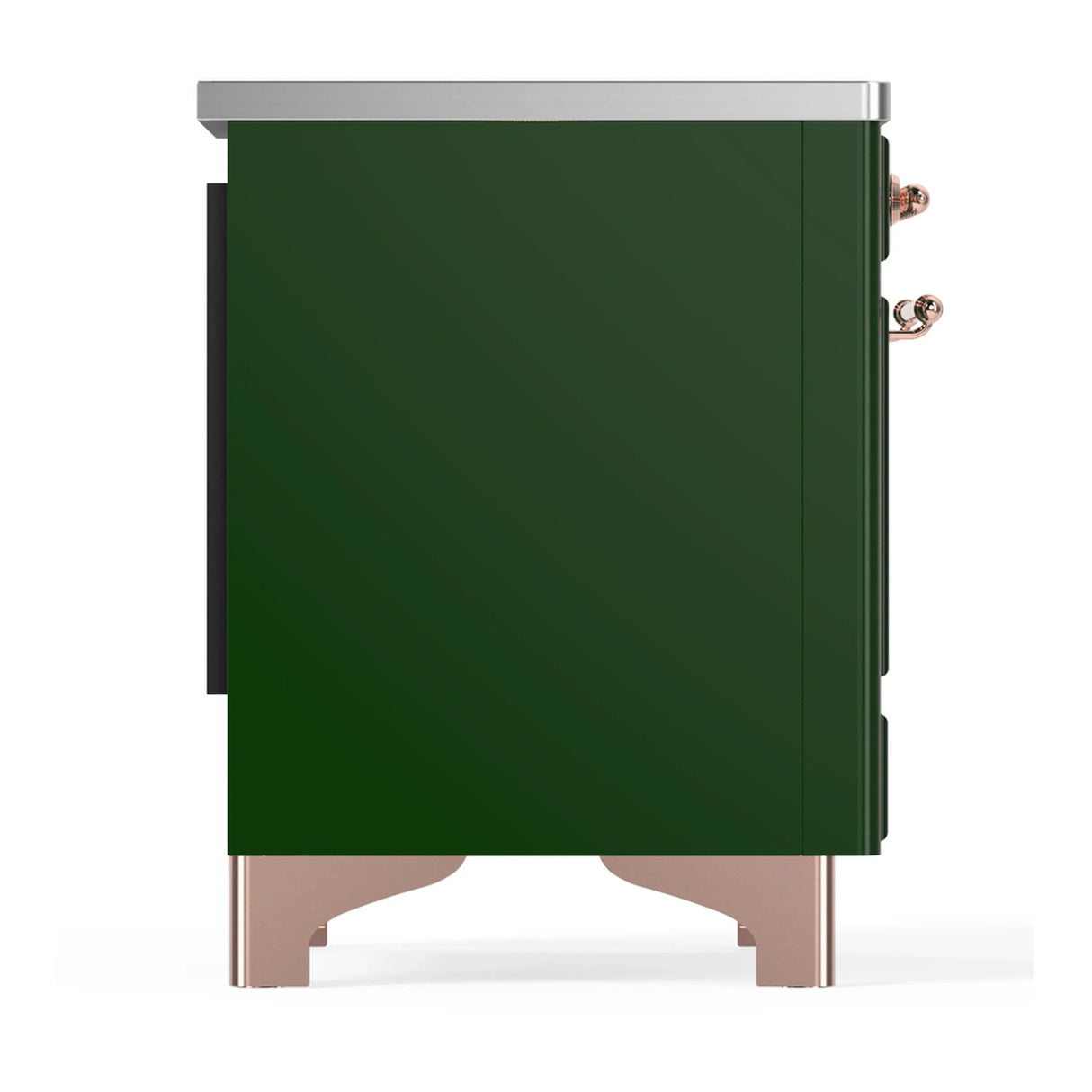 ILVE Majestic III 40-Inch Induction Range with 6 Induction Elements and Triple Glass Door Electric Oven in Emerald Green with Copper Trim (UMDIB40NR3EGP)