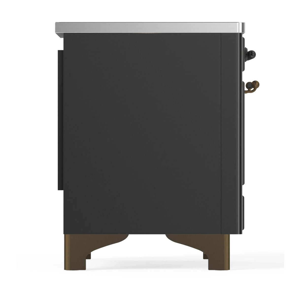 ILVE Majestic III 40-Inch Induction Range with 6 Induction Elements and Triple Glass Door Electric Oven in Matte Graphite with Burnished Trim (UMDIB40NR3MGB)