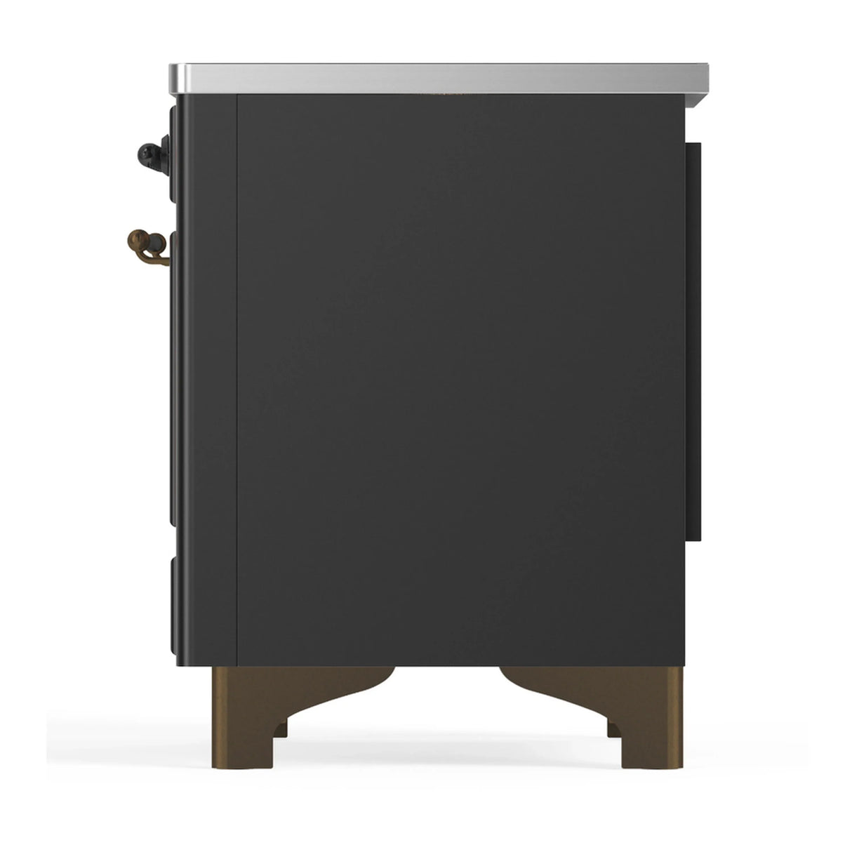 ILVE Majestic III 40-Inch Induction Range with 6 Induction Elements and Triple Glass Door Electric Oven in Matte Graphite with Burnished Trim (UMDIB40NR3MGB)