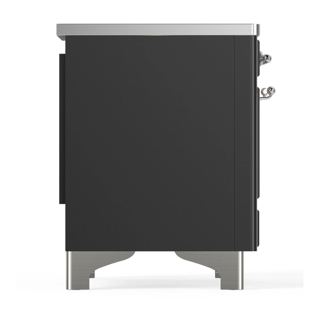 ILVE Majestic III 40-Inch Induction Range with 6 Induction Elements and Triple Glass Door Electric Oven in Matte Graphite with Chrome Trim (UMDIB40NR3MGC)