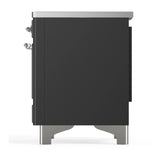 ILVE Majestic III 40-Inch Induction Range with 6 Induction Elements and Triple Glass Door Electric Oven in Matte Graphite with Chrome Trim (UMDIB40NR3MGC)