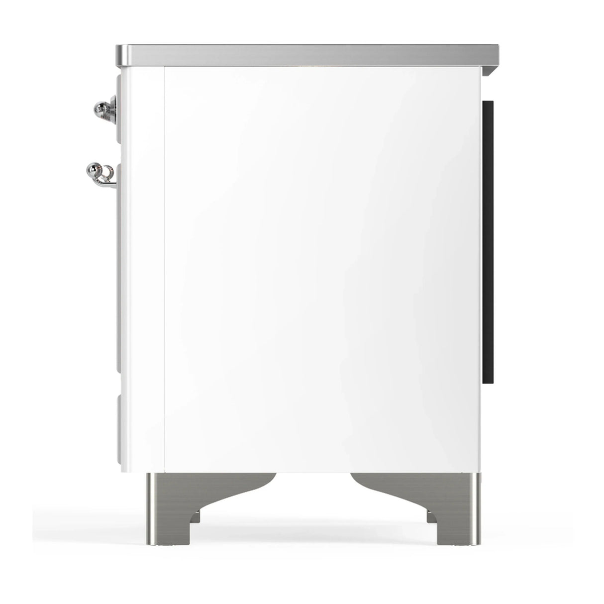 ILVE Majestic III 40-Inch Induction Range with 6 Induction Elements and Triple Glass Door Electric Oven in White with Chrome Trim (UMDIB40NR3WHC)