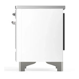 ILVE Majestic III 40-Inch Induction Range with 6 Induction Elements and Triple Glass Door Electric Oven in White with Chrome Trim (UMDIB40NR3WHC)