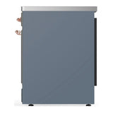 ILVE Majestic III 30-Inch Induction Range with 4 Induction Elements and Triple Glass Door Electric Oven in Blue Grey with Copper Trim (UMIB30NR3BGP)