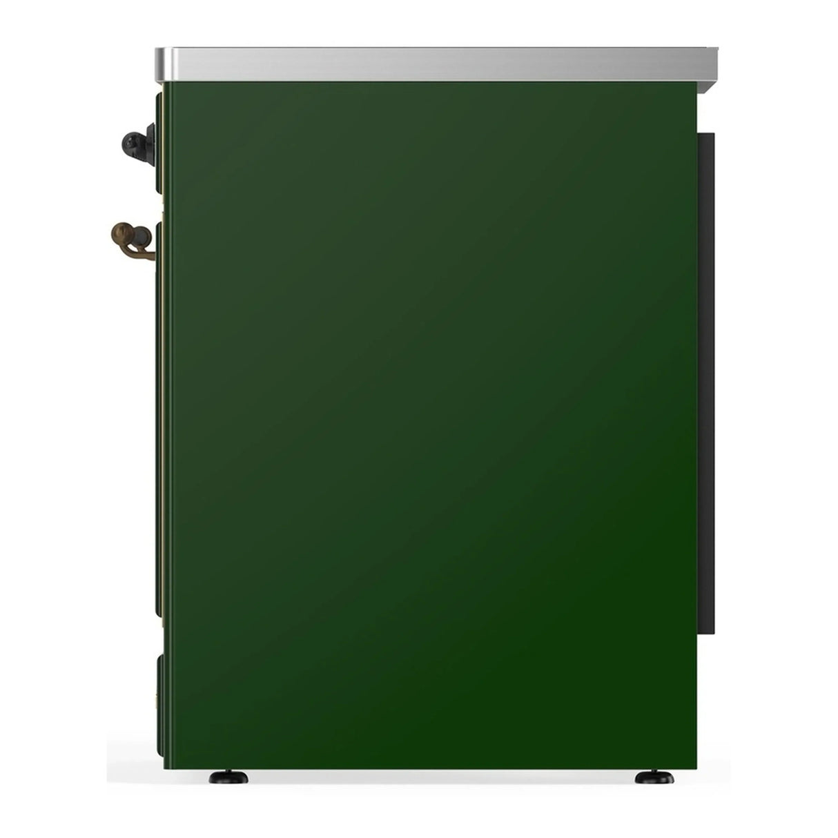 ILVE Majestic III 30-Inch Induction Range with 4 Induction Elements and Triple Glass Door Electric Oven in Emerald Green with Burnished Trim (UMIB30NR3EGB)
