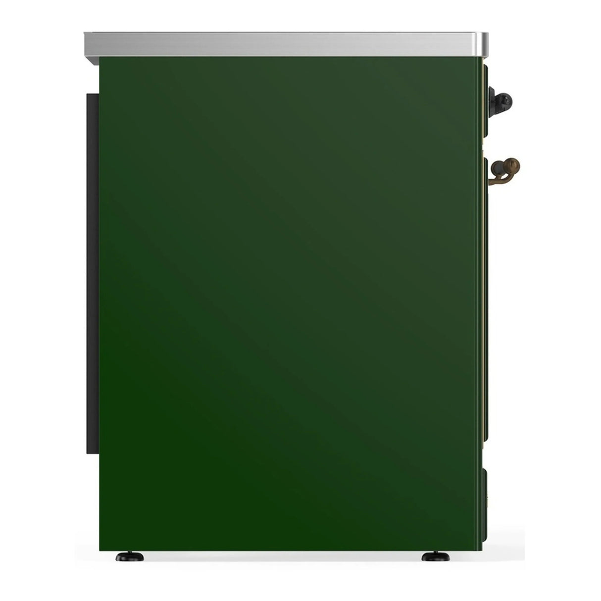 ILVE Majestic III 30-Inch Induction Range with 4 Induction Elements and Triple Glass Door Electric Oven in Emerald Green with Burnished Trim (UMIB30NR3EGB)