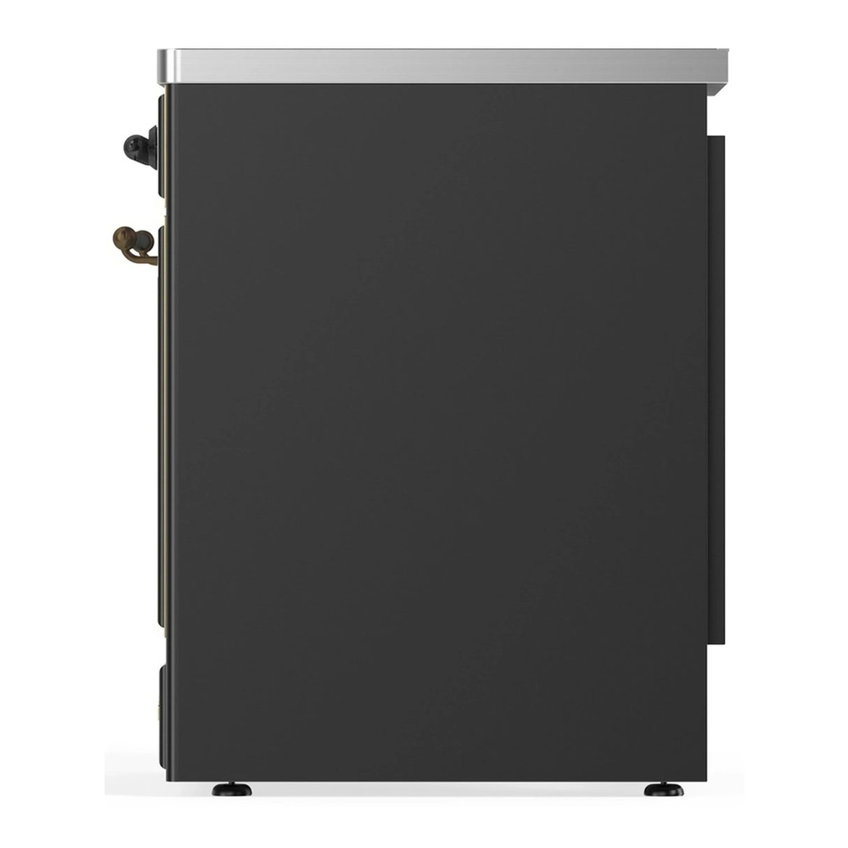 ILVE Majestic III 30-Inch Induction Range with 4 Induction Elements and Triple Glass Door Electric Oven in Matte Graphite with Burnished Trim (UMIB30NR3MGB)