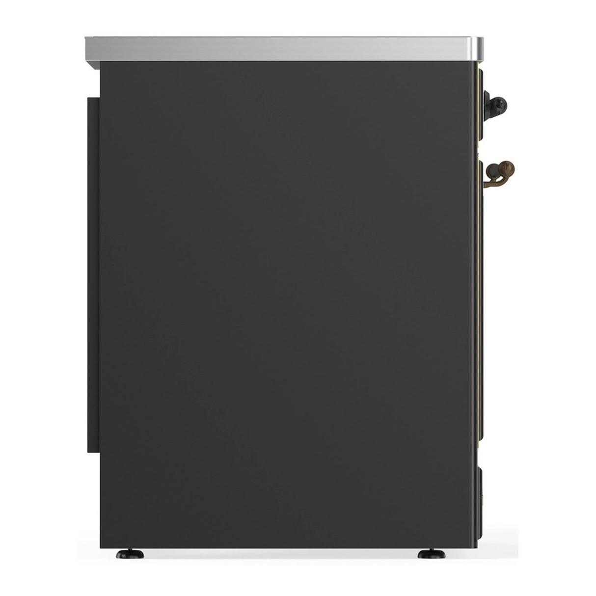 ILVE Majestic III 30-Inch Induction Range with 4 Induction Elements and Triple Glass Door Electric Oven in Matte Graphite with Burnished Trim (UMIB30NR3MGB)