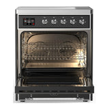 ILVE Majestic III 30-Inch Induction Range with 4 Induction Elements and Triple Glass Door Electric Oven in Matte Graphite with Chrome Trim (UMIB30NR3MGC)