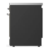 ILVE Majestic III 30-Inch Induction Range with 4 Induction Elements and Triple Glass Door Electric Oven in Matte Graphite with Chrome Trim (UMIB30NR3MGC)
