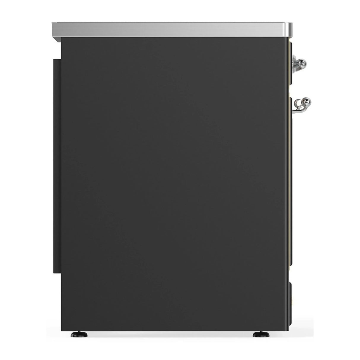 ILVE Majestic III 30-Inch Induction Range with 4 Induction Elements and Triple Glass Door Electric Oven in Matte Graphite with Chrome Trim (UMIB30NR3MGC)