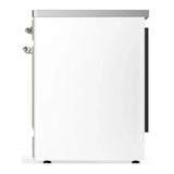 ILVE Majestic III 30-Inch Induction Range with 4 Induction Elements and Triple Glass Door Electric Oven in White with Chrome Trim (UMIB30NR3WHC)
