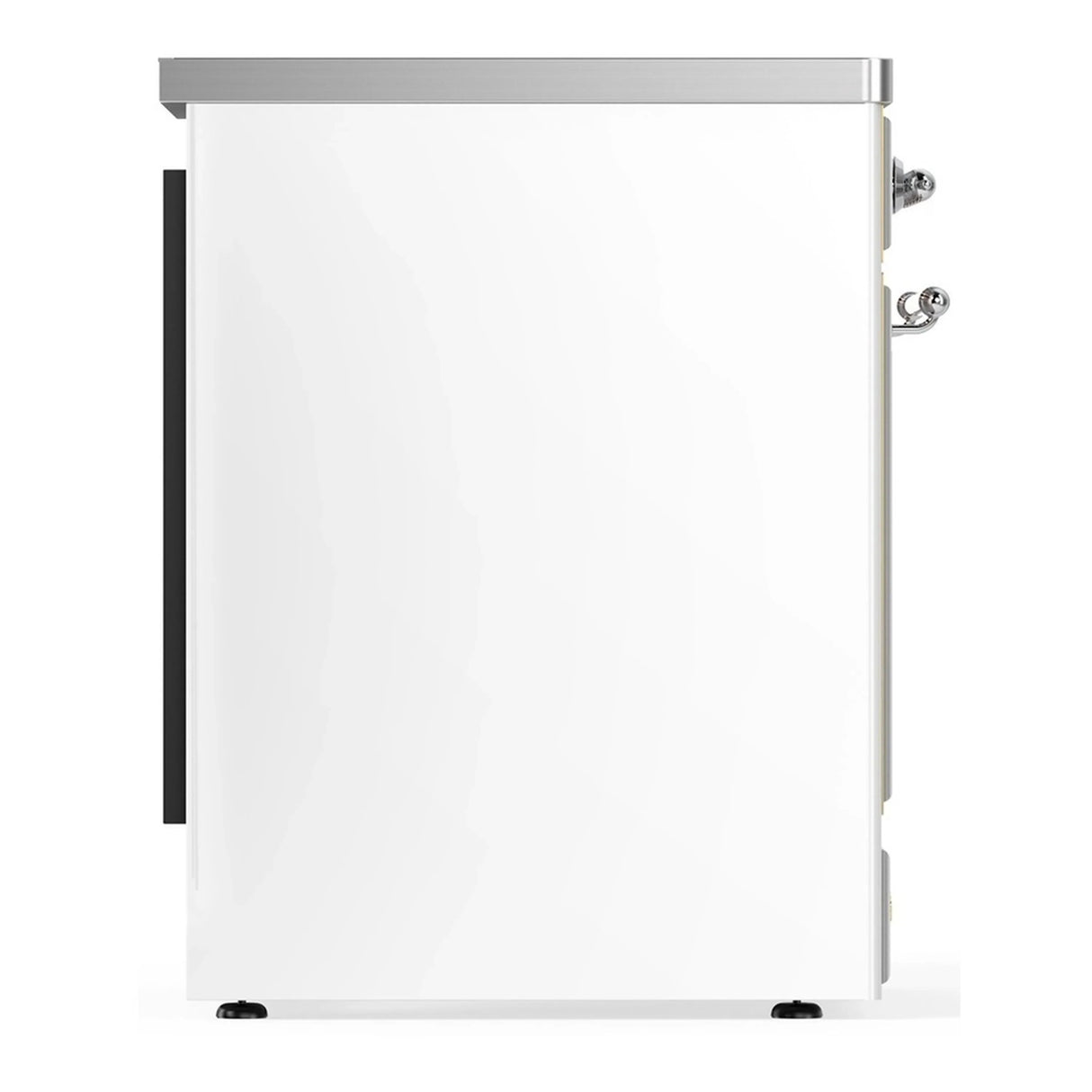 ILVE Majestic III 30-Inch Induction Range with 4 Induction Elements and Triple Glass Door Electric Oven in White with Chrome Trim (UMIB30NR3WHC)