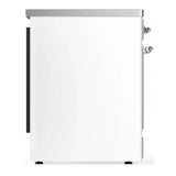 ILVE Majestic III 30-Inch Induction Range with 4 Induction Elements and Triple Glass Door Electric Oven in White with Chrome Trim (UMIB30NR3WHC)