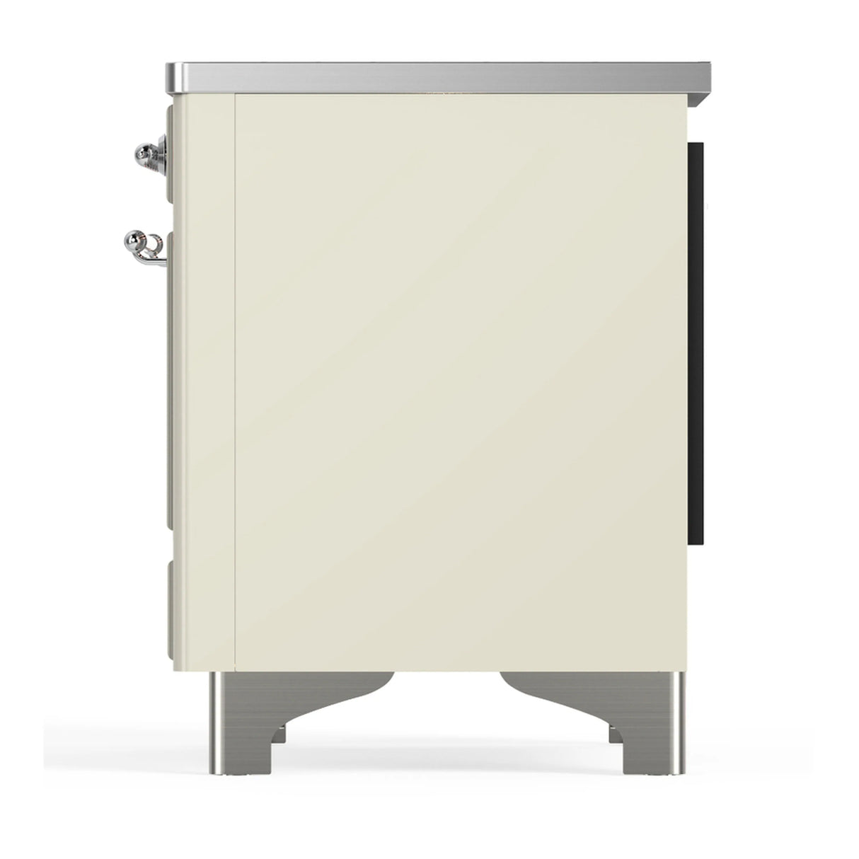 ILVE Majestic III 36-Inch Induction Range with 6 Induction Elements and Triple Glass Door Electric Oven in Antique White with Chrome Trim (UMIB36NR3AWC)