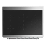 ILVE Majestic III 36-Inch Induction Range with 6 Induction Elements and Triple Glass Door Electric Oven in Blue Grey with Chrome Trim (UMIB36NR3BGC)