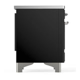 ILVE Majestic III 36-Inch Induction Range with 6 Induction Elements and Triple Glass Door Electric Oven in Glossy Black with Chrome Trim (UMIB36NR3BKC)