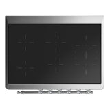 ILVE Majestic III 36-Inch Induction Range with 6 Induction Elements and Triple Glass Door Electric Oven in Glossy Black with Chrome Trim (UMIB36NR3BKC)