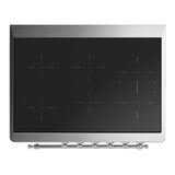 ILVE Majestic III 36-Inch Induction Range with 6 Induction Elements and Triple Glass Door Electric Oven in Burgundy with Chrome Trim (UMIB36NR3BUC)