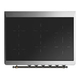 ILVE Majestic III 36-Inch Induction Range with 6 Induction Elements and Triple Glass Door Electric Oven in Emerald Green with Burnished Trim (UMIB36NR3EGB)