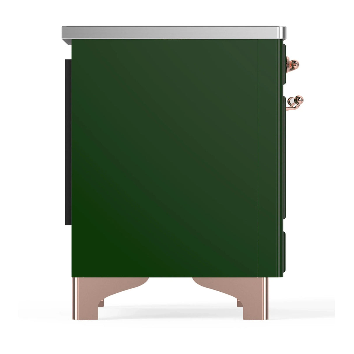 ILVE Majestic III 36-Inch Induction Range with 6 Induction Elements and Triple Glass Door Electric Oven in Emerald Green with Copper Trim (UMIB36NR3EGP)