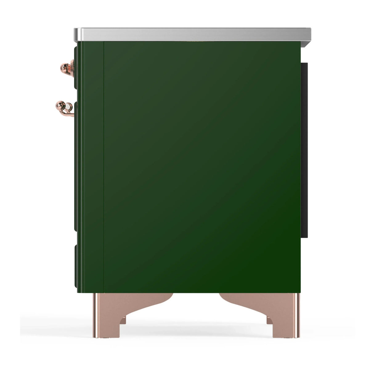 ILVE Majestic III 36-Inch Induction Range with 6 Induction Elements and Triple Glass Door Electric Oven in Emerald Green with Copper Trim (UMIB36NR3EGP)