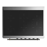 ILVE Majestic III 36-Inch Induction Range with 6 Induction Elements and Triple Glass Door Electric Oven in Matte Graphite with Burnished Trim (UMIB36NR3MGB)