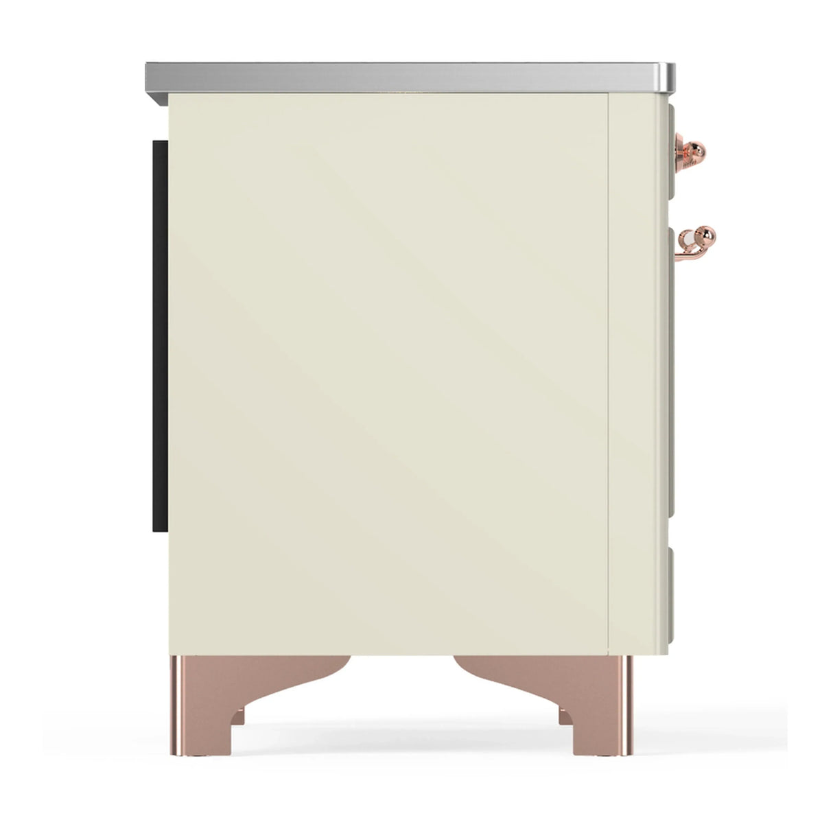 ILVE Majestic III 36-Inch Induction Range with 6 Induction Elements and Solid Door Electric Oven in Antique White with Copper Trim (UMIB36QNR3AWP)