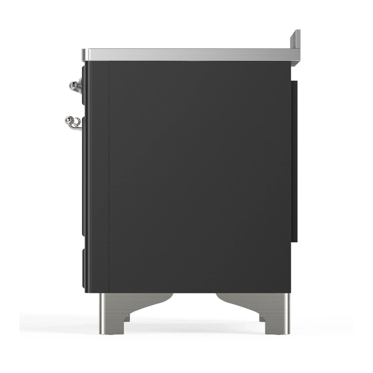 ILVE Majestic III 48-Inch Induction Range with 6 Induction Elements and Triple Glass Door Electric Oven in Matte Graphite with Chrome Trim (UMIB48NR3MGC)