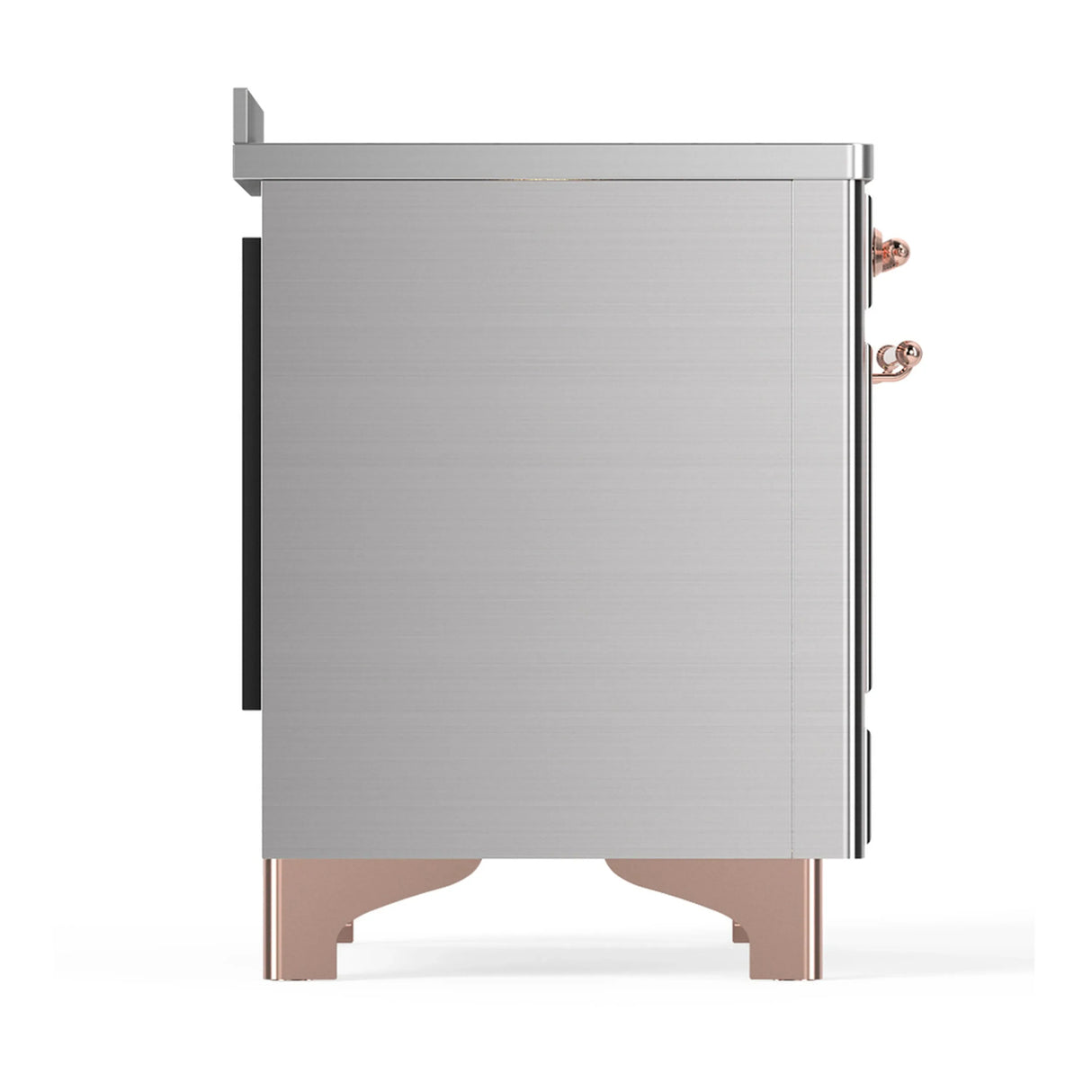 ILVE Majestic III 48-Inch Induction Range with 6 Induction Elements and Triple Glass Door Electric Oven in Stainless Steel with Copper Trim (UMIB48NR3SSP)