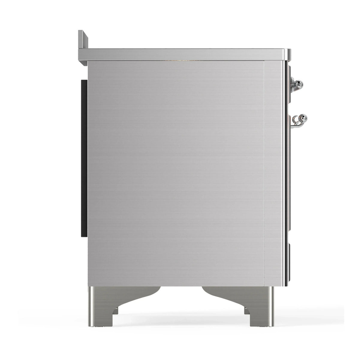 ILVE Majestic III 48-Inch Induction Range with 6 Induction Elements and Solid Door Electric Oven in Stainless Steel with Chrome Trim (UMIB48QNR3SSC)