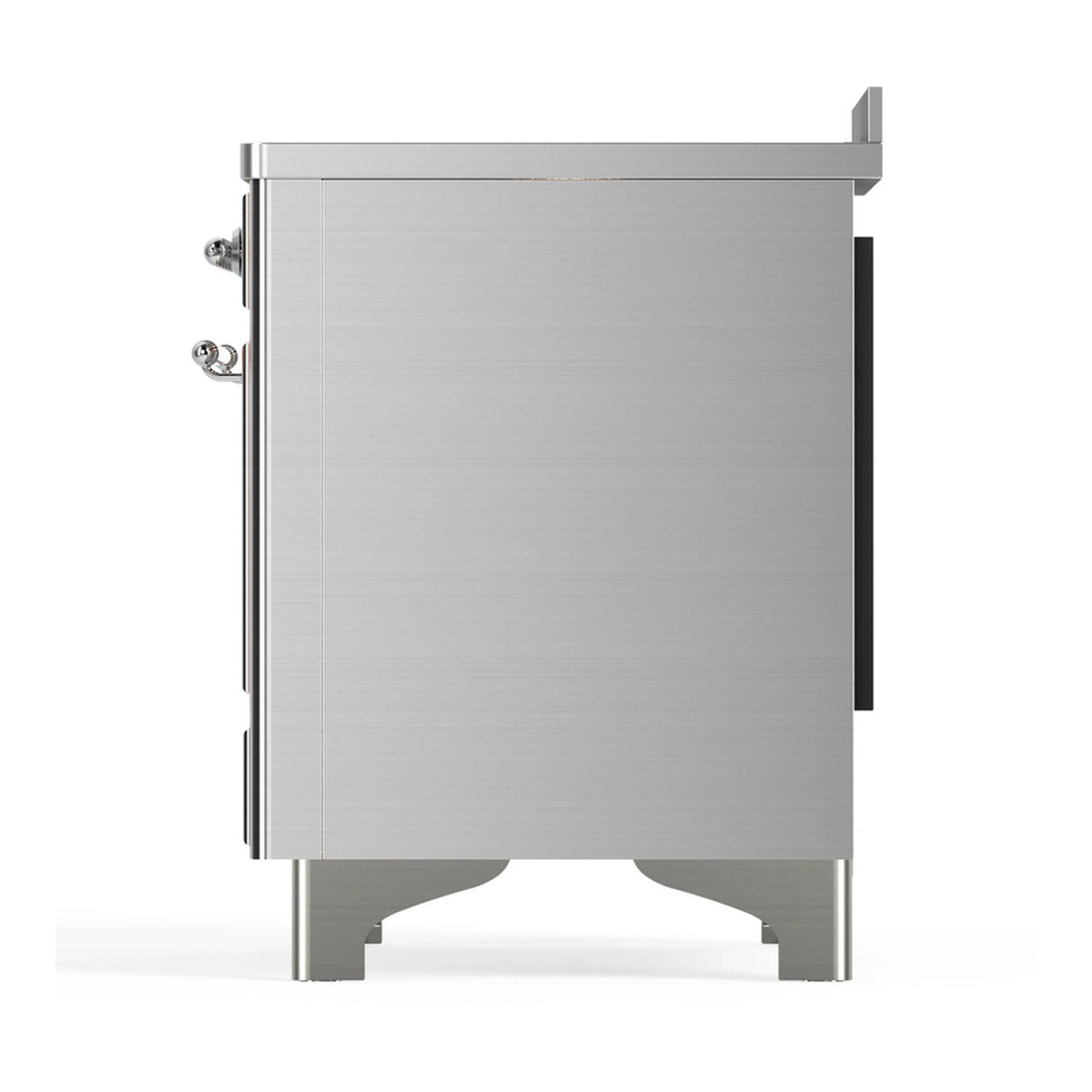 ILVE Majestic III 48-Inch Induction Range with 6 Induction Elements and Solid Door Electric Oven in Stainless Steel with Chrome Trim (UMIB48QNR3SSC)