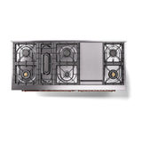 ILVE 60-Inch Nostalgie II Noblesse Natural Gas Dual Fuel Range   in Burgundy with Copper Trim (UN60FNMPBUP)