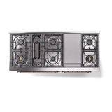 ILVE 60-Inch Nostalgie II Noblesse Propane Gas Dual Fuel Range with 9 Sealed Burners, Griddle, Triple Glass Door Oven in Custom RAL with Copper Trim (UN60FNMPRAPLP)