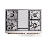 ILVE 40-Inch Nostalgie II Noblesse Propane Gas Dual Fuel Range with Triple Glass Door Oven in Custom RAL with Copper Trim (UND40FNMPRAPLP)