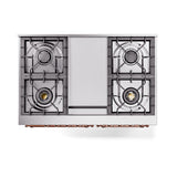 ILVE 40-Inch Nostalgie II Noblesse Propane Gas Dual Fuel Range with Solid Door Oven in Custom RAL with Copper Trim (UND40FQNMPRAPLP)