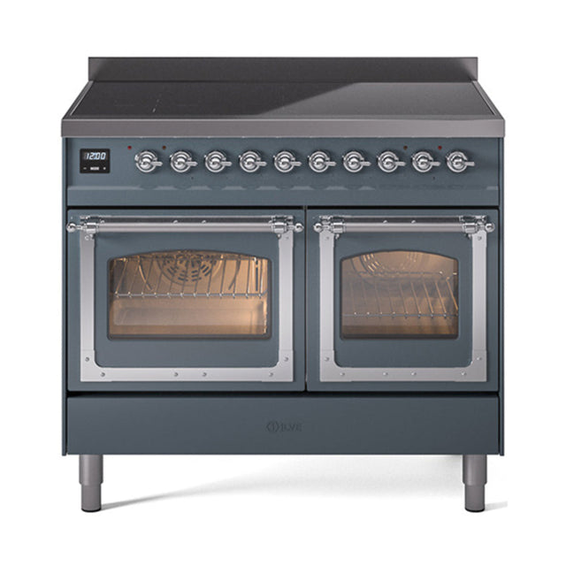 40 Induction Range ILVE 40-Inch Nostalgie II Noblesse Induction Range with Triple Glass D ...