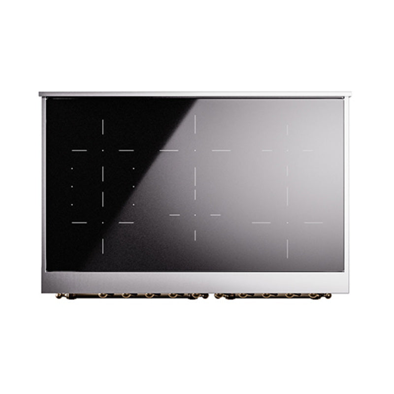 ILVE 40-Inch Nostalgie II Noblesse Induction Range with Triple Glass Door in Custom RAL with Bronze Trim (UNDI406NMPRAB)