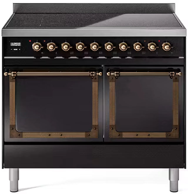 40 Induction Range ILVE 40-Inch Nostalgie II Noblesse Induction Range with Solid Door Ove ...
