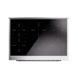 ILVE Nostalgie II Noblesse 36-Inch Induction Range with Solid Door in Glossy Black with Chrome Trim (UNI366QNMPBKC)
