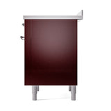 ILVE Nostalgie II Noblesse 36-Inch Induction Range with Solid Door in Burgundy with Chrome Trim (UNI366QNMPBUC)