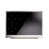 ILVE Nostalgie II Noblesse 36-Inch Induction Range with Solid Door in Burgundy with Brass Trim (UNI366QNMPBUG)