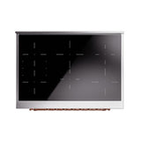 ILVE Nostalgie II Noblesse 36-Inch Induction Range with Solid Door in White with Copper Trim (UNI366QNMPWHP)
