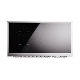 ILVE Nostalgie II Noblesse 48-Inch Induction Range with Triple Glass Door in Antique White with Chrome Trim (UNI486NMPAWC)