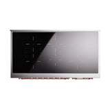 ILVE Nostalgie II Noblesse 48-Inch Induction Range with Triple Glass Door in Antique White with Copper Trim (UNI486NMPAWP)