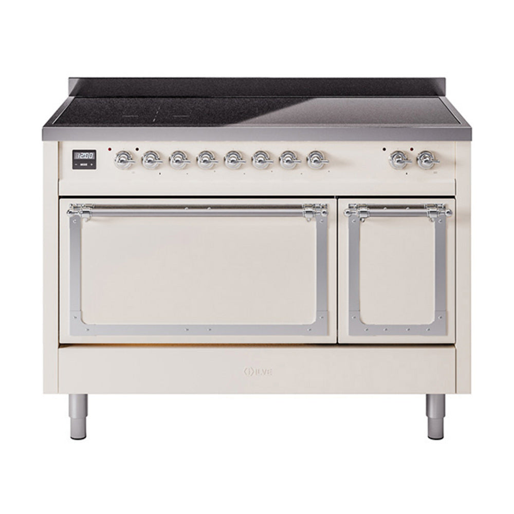 ILVE Nostalgie II Noblesse 48-Inch Induction Range with Solid Door Ove ...